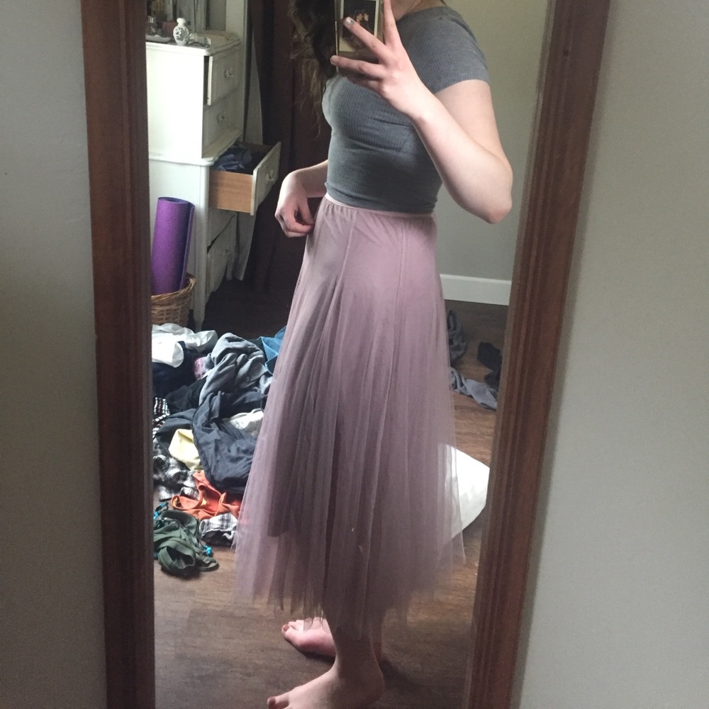 Pink tulle skirt